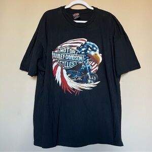 Vintage Harley-Davidson Eagle & Motorcycle Tee XXL – Made in USA – Double Sided